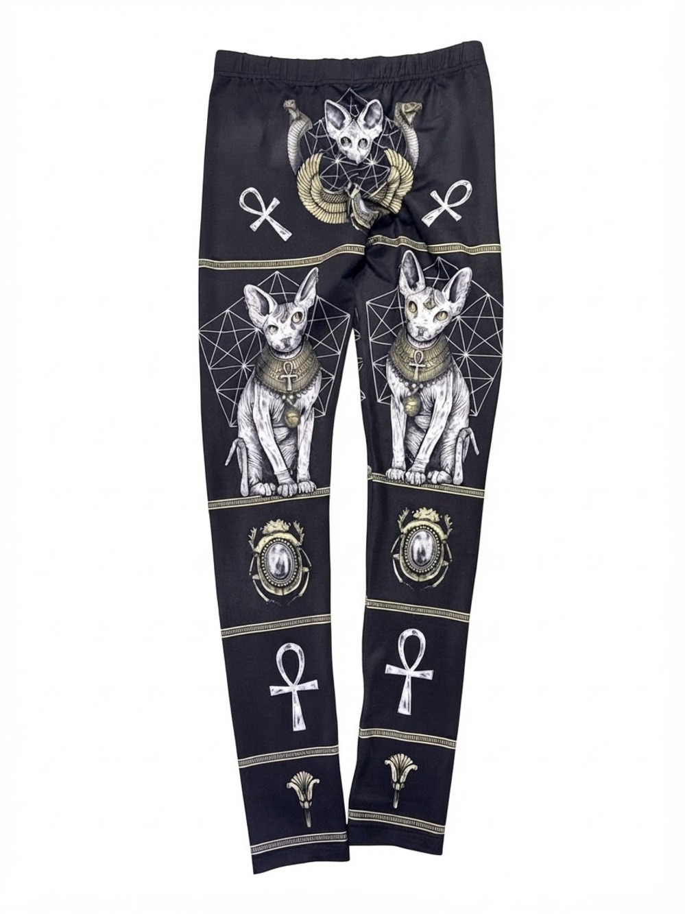 Restyle Egyptian Cat Print Leggings size Medium